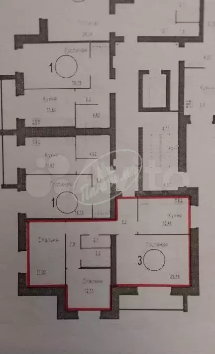 3-к. квартира, 85 м, 5/9 эт. - Фото 0