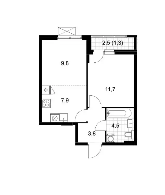 Продаётся 2-к квартира, 39 м - Фото 0