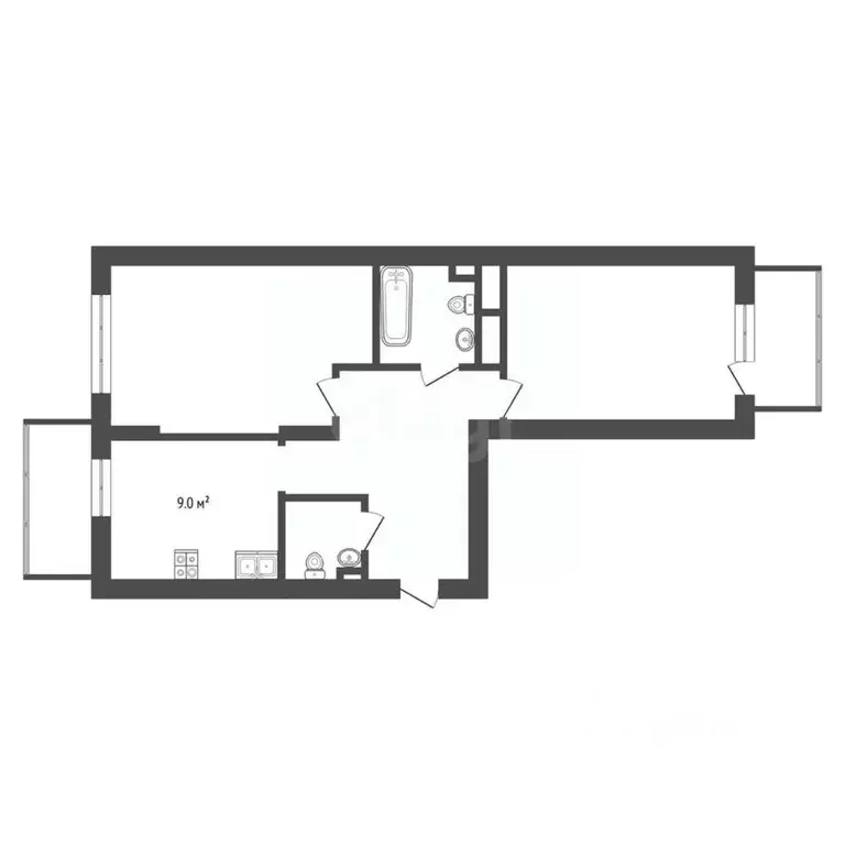 2-к кв. Московская область, Одинцово ул. Сколковская, 7А (68.7 м) - Фото 0