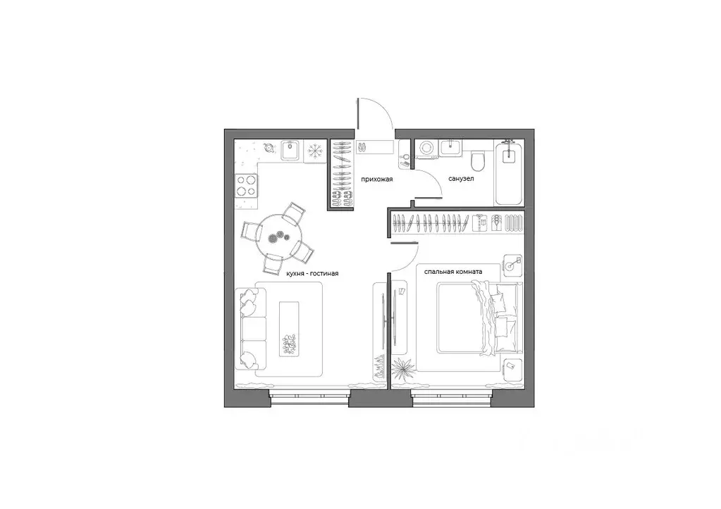 1-к кв. Пензенская область, Пенза Велларт Сити жилой комплекс (47.6 м) - Фото 2