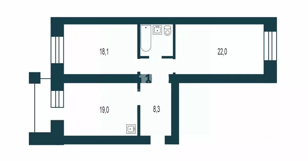 2-к кв. Новосибирская область, Бердск Первомайская ул., 129А (64.1 м) - Фото 2