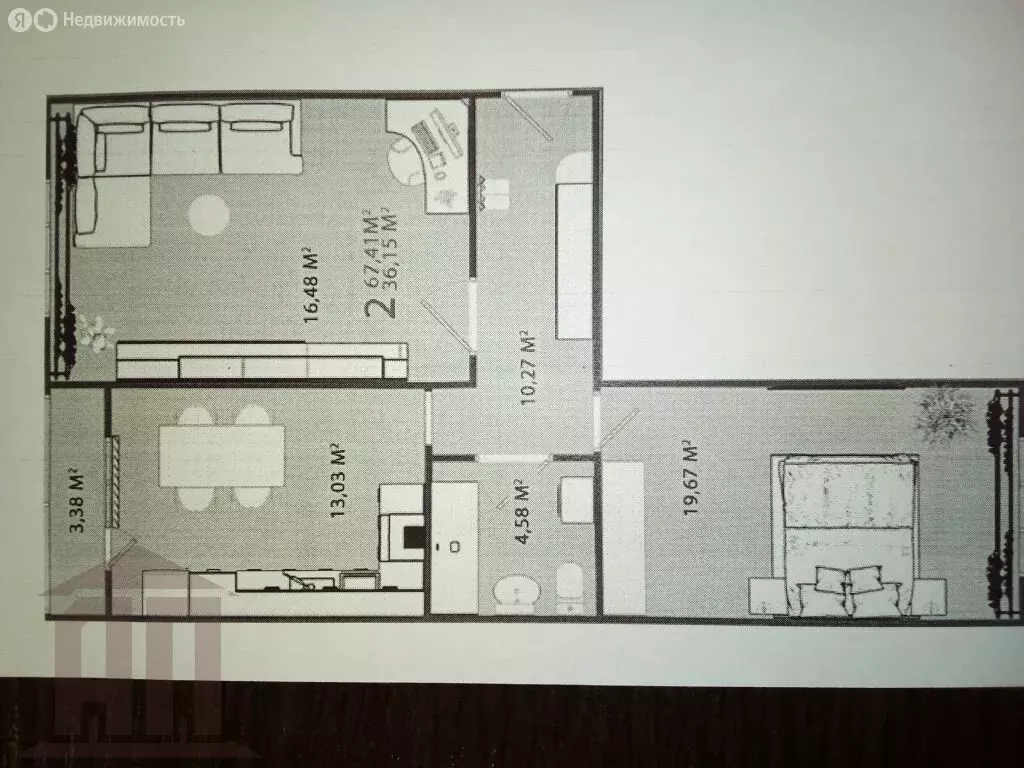 2-комнатная квартира: Тверь, бульвар Гусева, 46 (66.9 м) - Фото 1