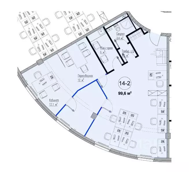 Офис в Москва Научный проезд, 17 (100 м) - Фото 2