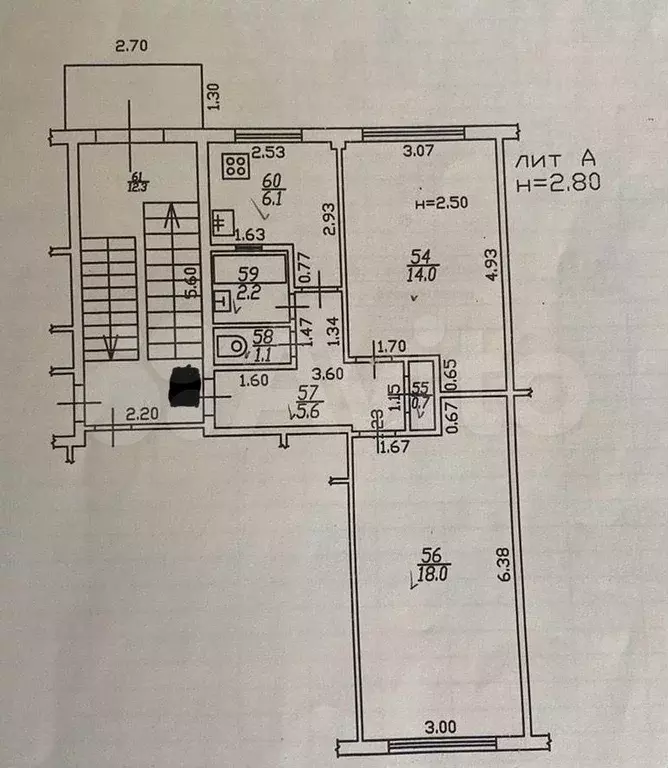 2-к. квартира, 48 м, 1/5 эт. - Фото 0