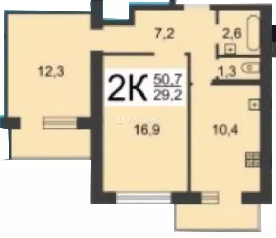 2-к кв. Нижегородская область, Нижний Новгород Мещерское Озеро ... - Фото 2