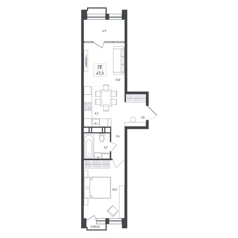 Квартира-студия: Московская область, городской округ Подольск, деревня ... - Фото 1