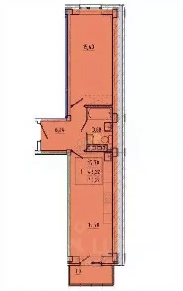 1-к кв. Иркутская область, Иркутский муниципальный округ, пос. ... - Фото 1