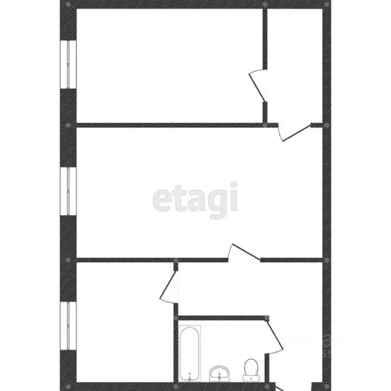 2-к кв. Костромская область, Кострома Смоленская ул., 37 (38.0 м) - Фото 2