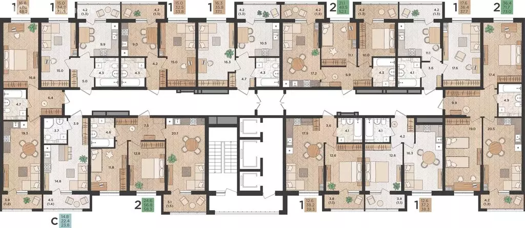 1-комнатная квартира: Цемдолина, улица Ф.Я. Бурсака, 82 (37.1 м) - Фото 1