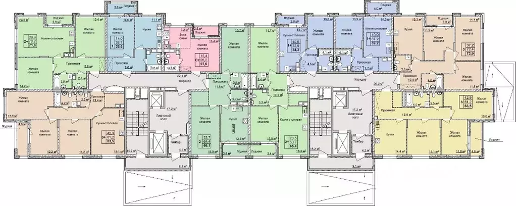 1-к кв. Нижегородская область, Нижний Новгород Мои Цветы жилой ... - Фото 2