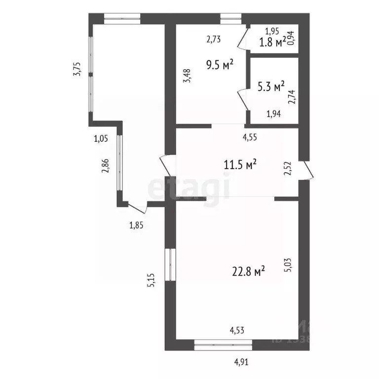 Дом в Красноярский край, Манско-Уярский округ, д. Покосное ул. ... - Фото 2