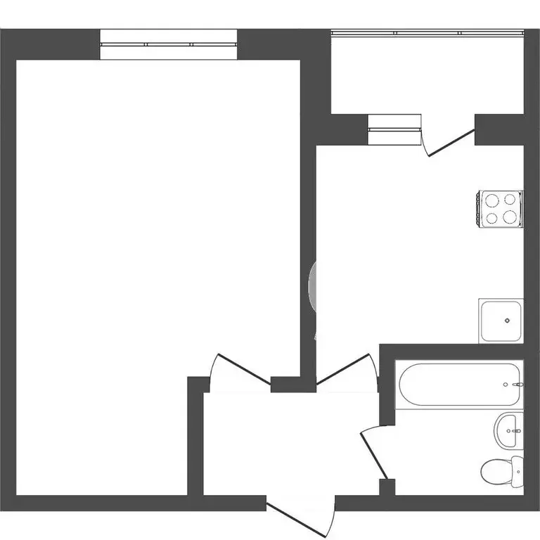 1-комнатная квартира: Тюмень, улица 30 лет Победы, 115А (30.6 м) - Фото 1