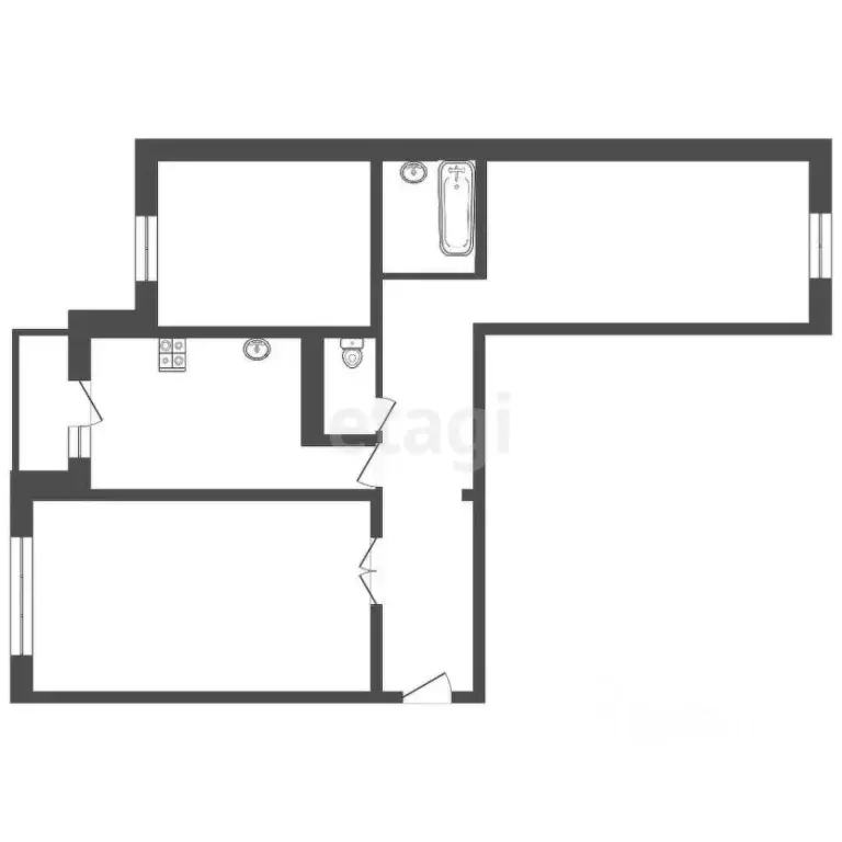 3-к кв. Иркутская область, Ангарск 8-й мкр, 93 (63.8 м) - Фото 1