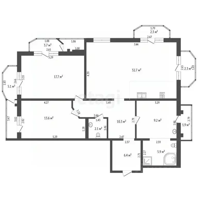 3-к кв. Самарская область, Самара Вилоновская ул., 84 (115.0 м) - Фото 2