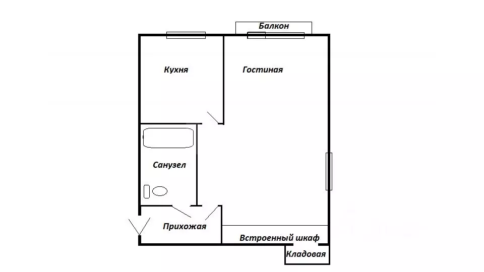 1-к кв. Тульская область, Тула ул. Кольцова, 1А (30.7 м) - Фото 1