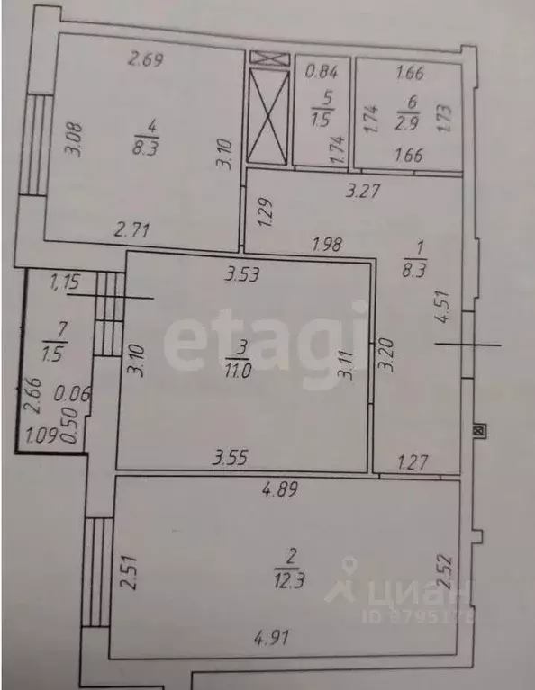 2-к кв. Татарстан, Казань Тэцевская ул., 4А (44.3 м) - Фото 2