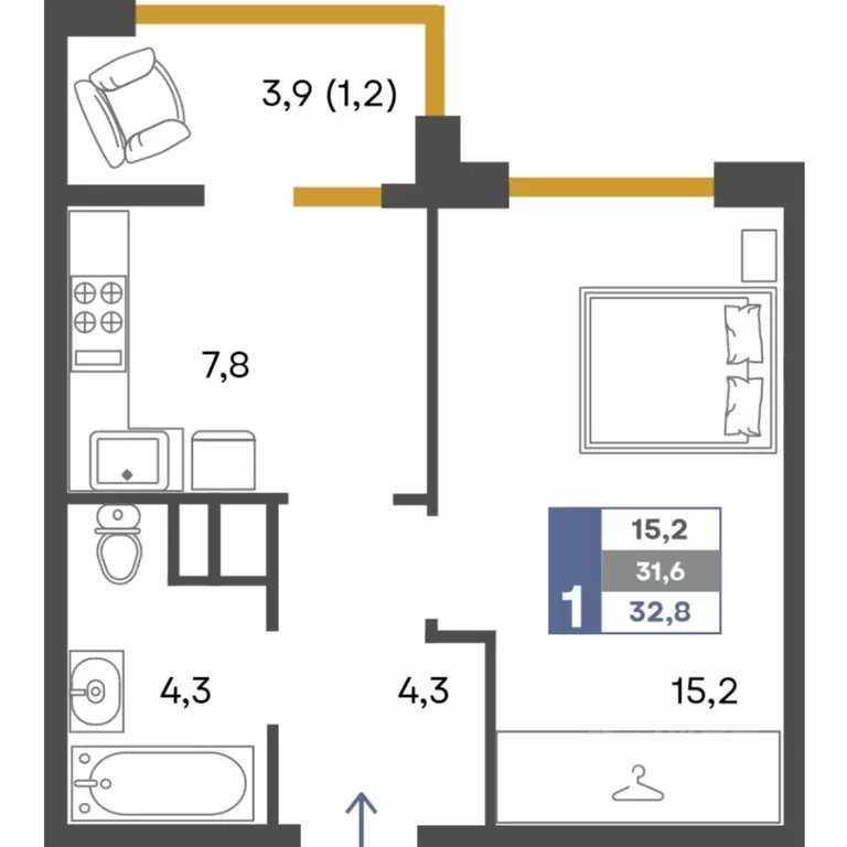 1-к кв. Крым, Симферопольский район, Добровское с/пос, с. Перевальное ... - Фото 1