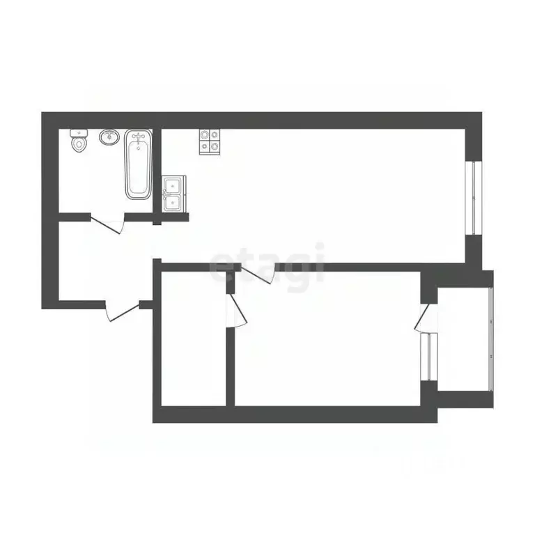 2-к кв. Тюменская область, Тюмень Полевая ул., 105к2 (48.3 м) - Фото 2