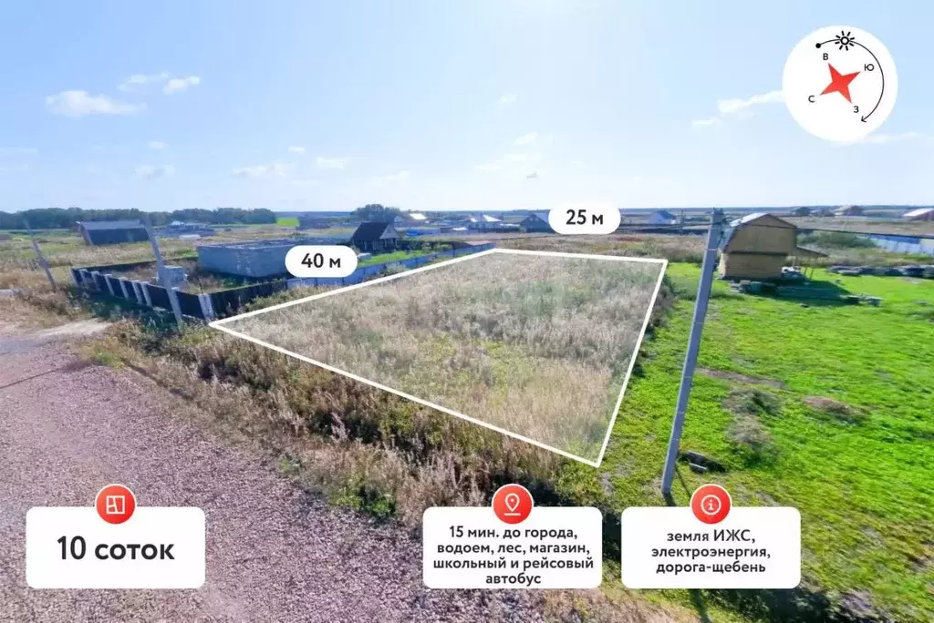 Участок в Тюменская область, Тюменский муниципальный округ, д. ... - Фото 1