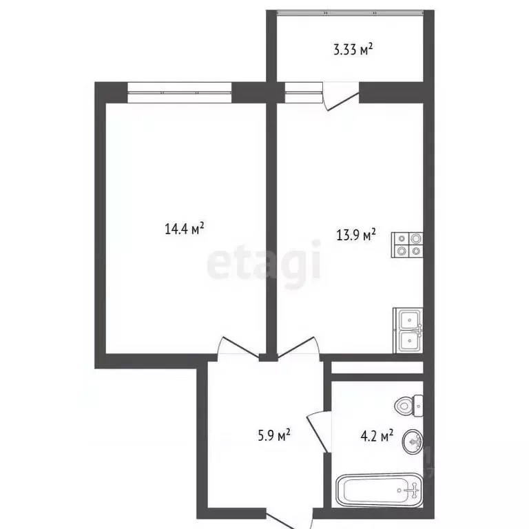1-к кв. Краснодарский край, Анапа ул. Ленина, 241к1 (41.73 м) - Фото 2