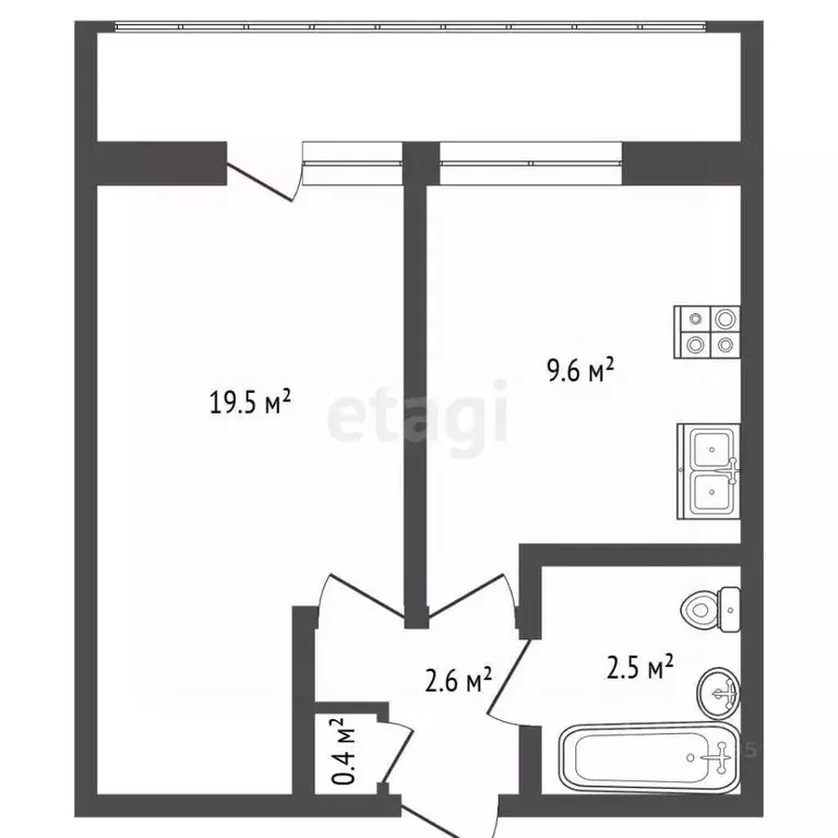 1-к кв. Москва Судостроительная ул., 28к1 (34.3 м) - Фото 2