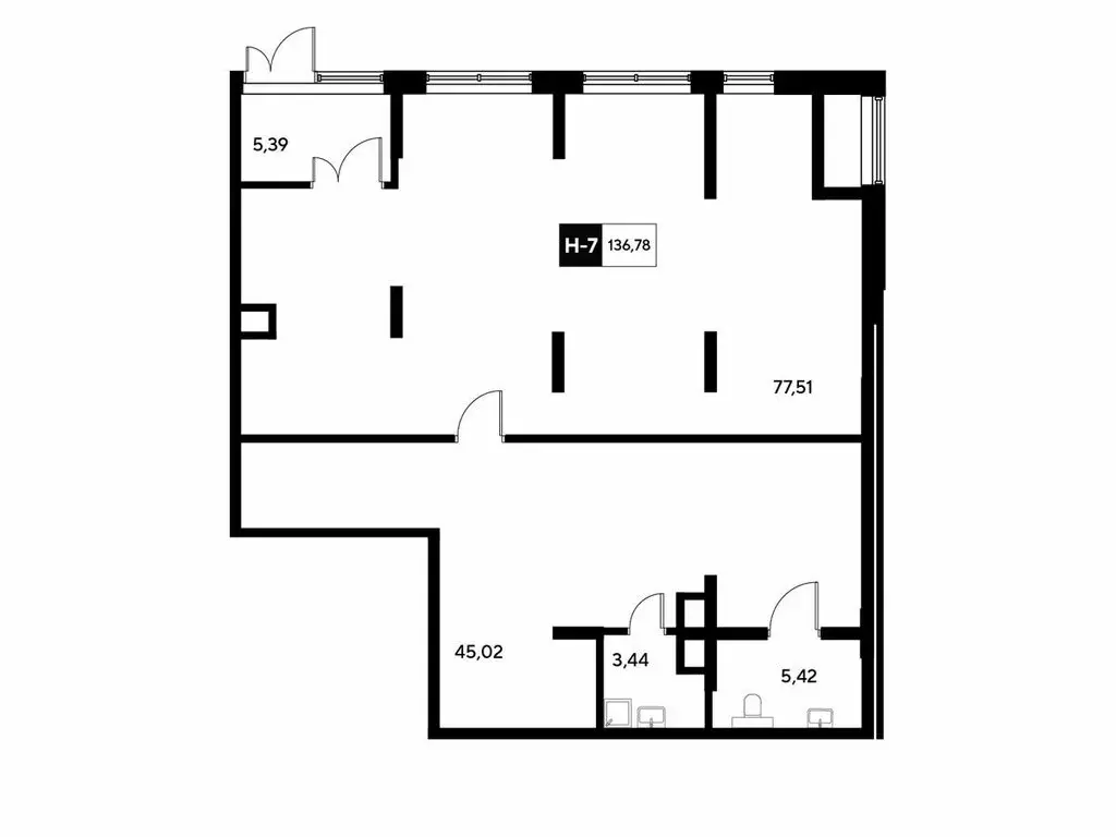 Офис (136.78 м) - Фото 1
