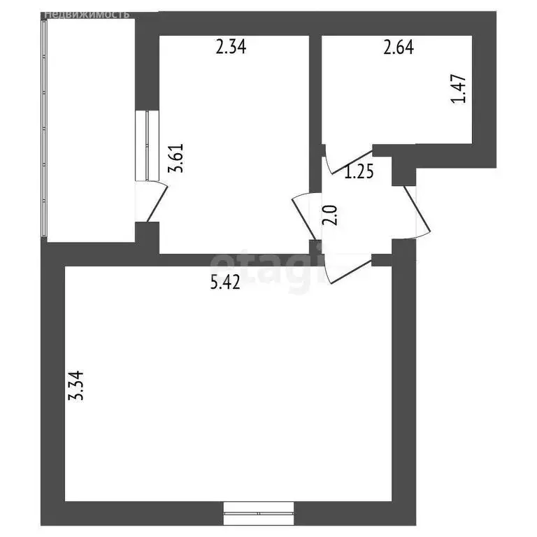 1-комнатная квартира: Ишим, улица Ленина, 63 (33 м) - Фото 1