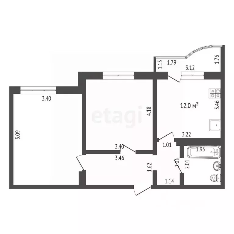 2-к кв. Оренбургская область, Оренбург Уральская ул., 2/11 (58.5 м) - Фото 1
