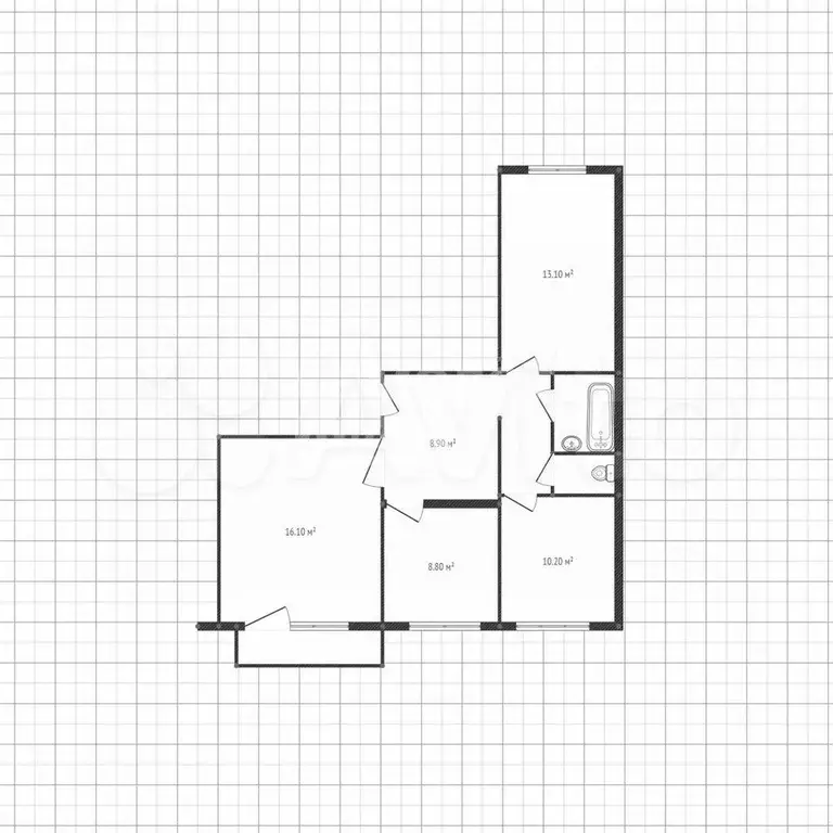3-к. квартира, 64 м, 8/9 эт. - Фото 0