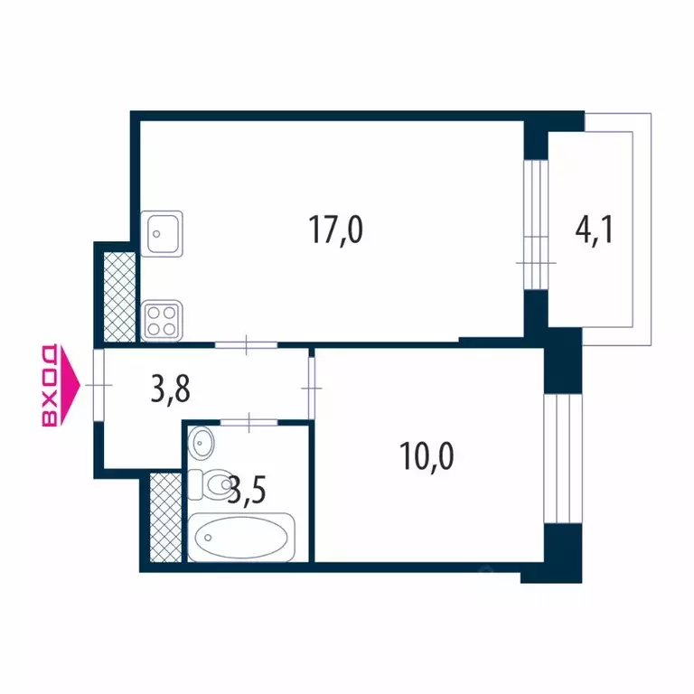 1-к кв. Санкт-Петербург Кубинская ул., 76к1 (34.3 м) - Фото 1