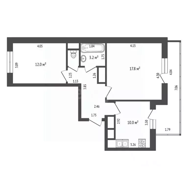 2-к кв. Московская область, Домодедово Востряково мкр, ул. Донская, 1 ... - Фото 2