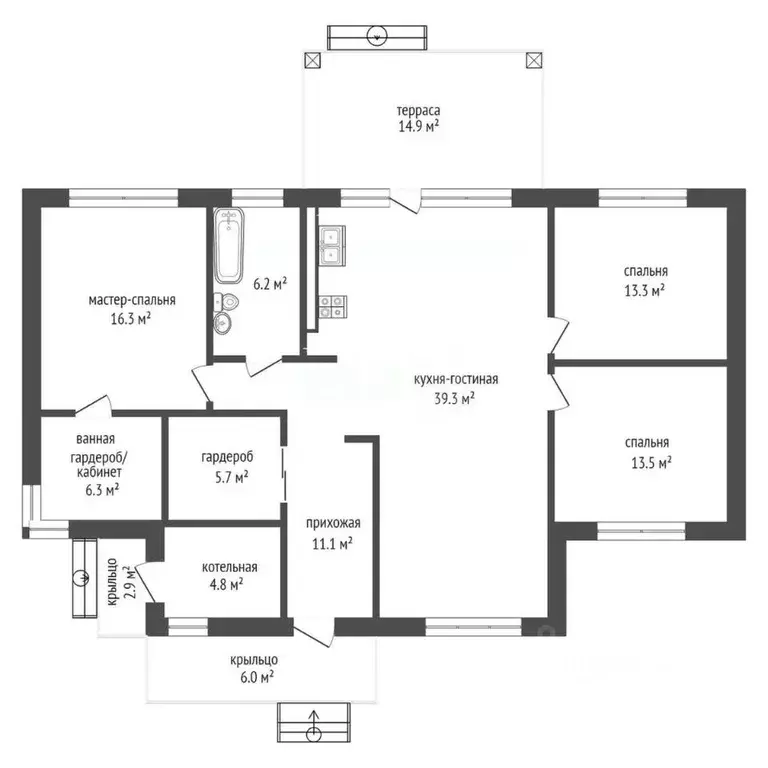 Дом в Тюменская область, Тюменский муниципальный округ, 27/72 кп ул. ... - Фото 2