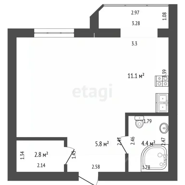 1-к кв. Чувашия, Чебоксары ул. И.П. Прокопьева, 20 (39.5 м) - Фото 1