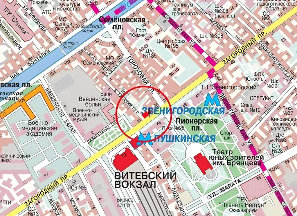 Метро Пушкинская загородный проспект 41 43. Загородный проспект 12 на карте СПБ.