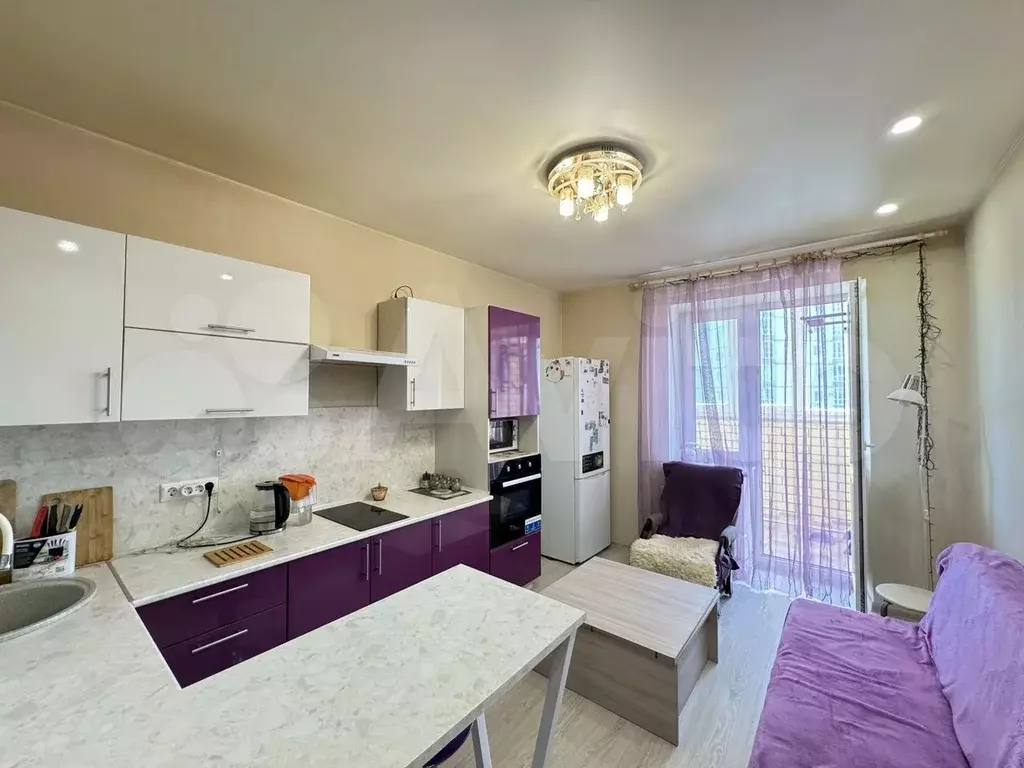 1-к. квартира, 40 м, 4/17 эт. - Фото 1