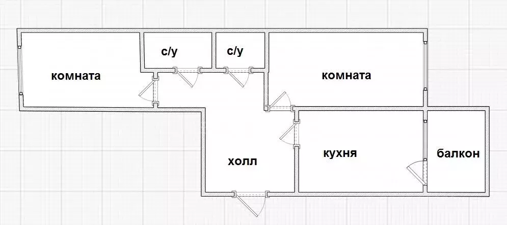 2-к кв. Московская область, Люберцы городской округ, Октябрьский рп ... - Фото 1