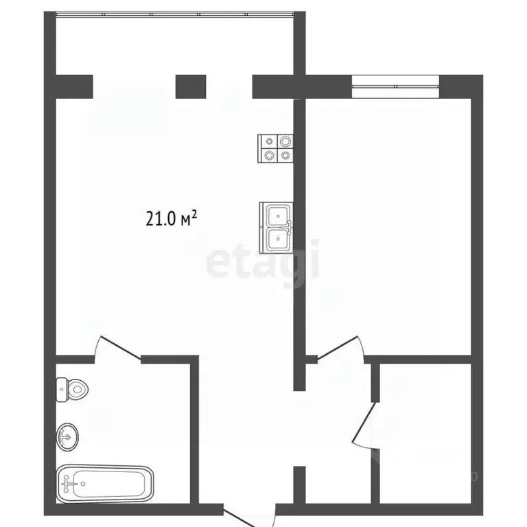 2-к кв. Ярославская область, Ярославль Республиканская ул., 77 (50.0 ... - Фото 2