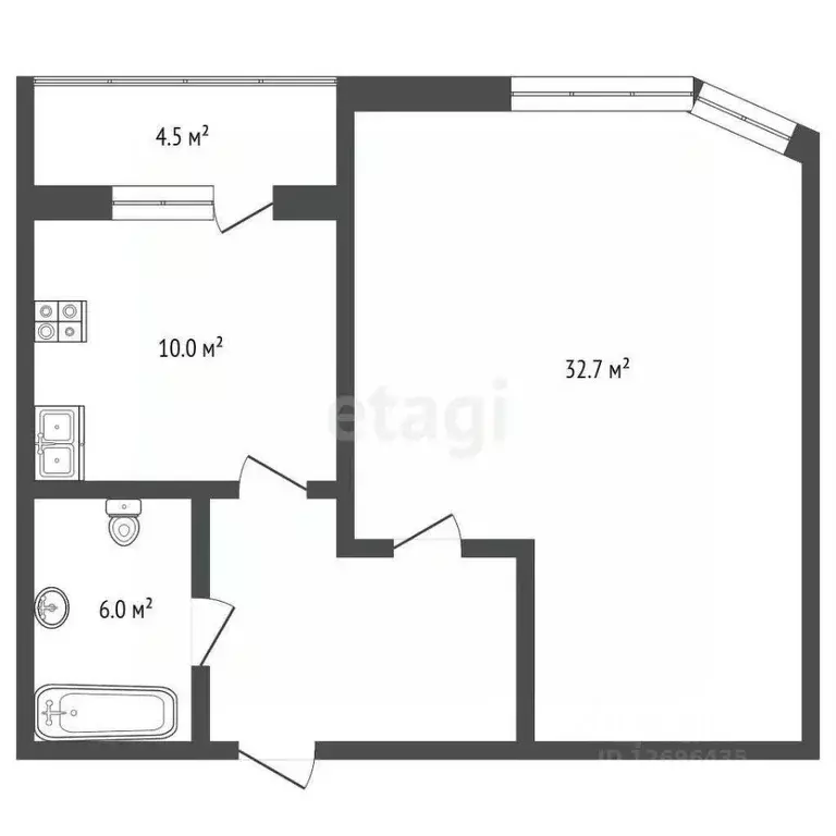 1-к кв. Московская область, Видное бул. Зеленые аллеи, 3 (42.7 м) - Фото 1