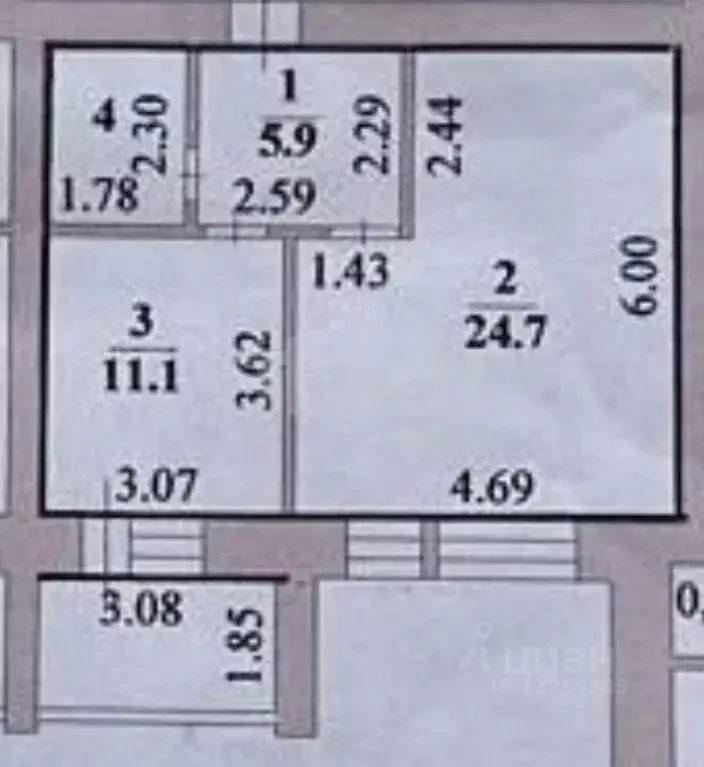 1-к кв. Липецкая область, Липецк просп. Победы, 3 (46.0 м) - Фото 2