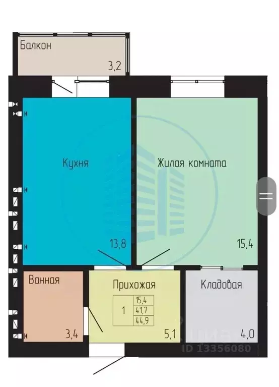 1-к кв. Ставропольский край, Ессентуки Никольская ул., 27/7Б (40.5 м) - Фото 1