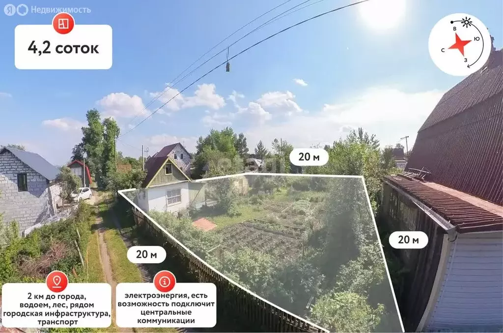 Участок в Тюмень, СНТ Урожайный, Пятая улица (4.2 м) - Фото 2