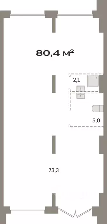 Помещение свободного назначения в Москва Тагильская ул., 6/1 (80 м) - Фото 1