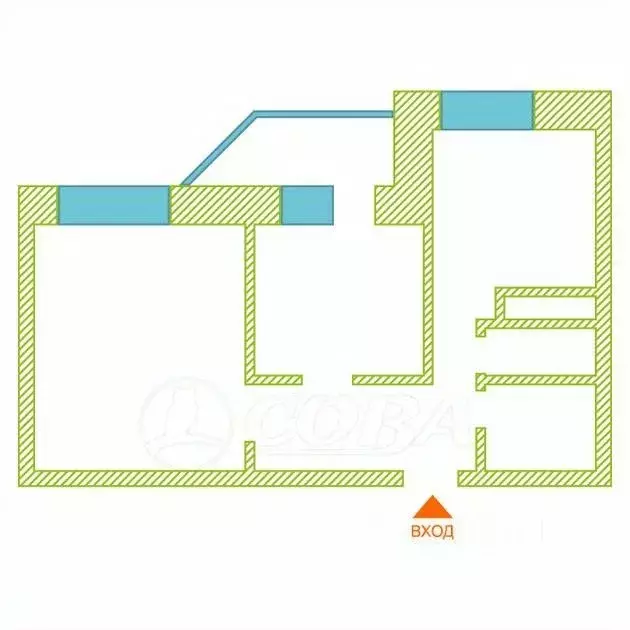2-к кв. Тюменская область, Тюмень ул. Николая Ростовцева, 2 (44.5 м) - Фото 2