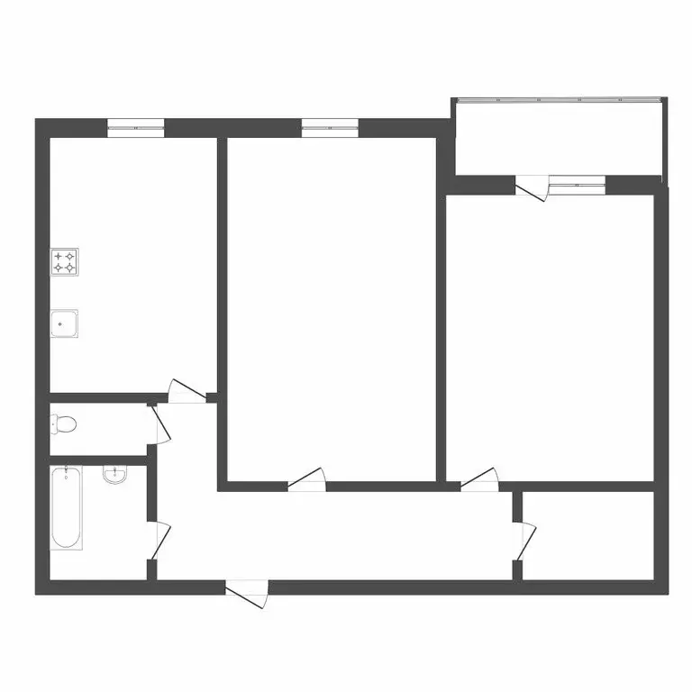 2-комнатная квартира: Тюмень, Олимпийская улица, 49 (52 м) - Фото 1