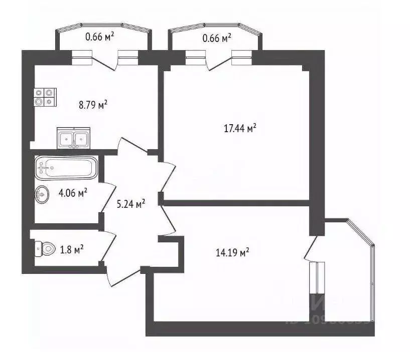 2-к кв. Севастополь просп. Генерала Острякова, 242Ак2 (55.0 м) - Фото 2