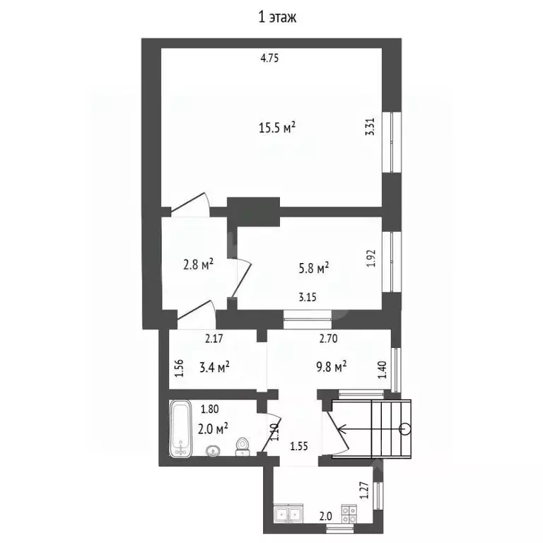 Дом в Севастополь ул. Грушевая, 7 (45 м) - Фото 2