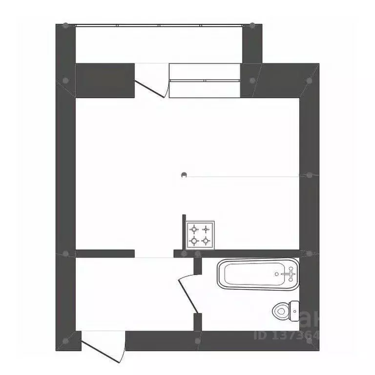 Студия Амурская область, Белогорск Парковый пер., 8 (31.0 м) - Фото 1