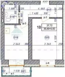 1-комнатная квартира: Черногорск, улица Генерала Тихонова, 37В (37.72 ... - Фото 2