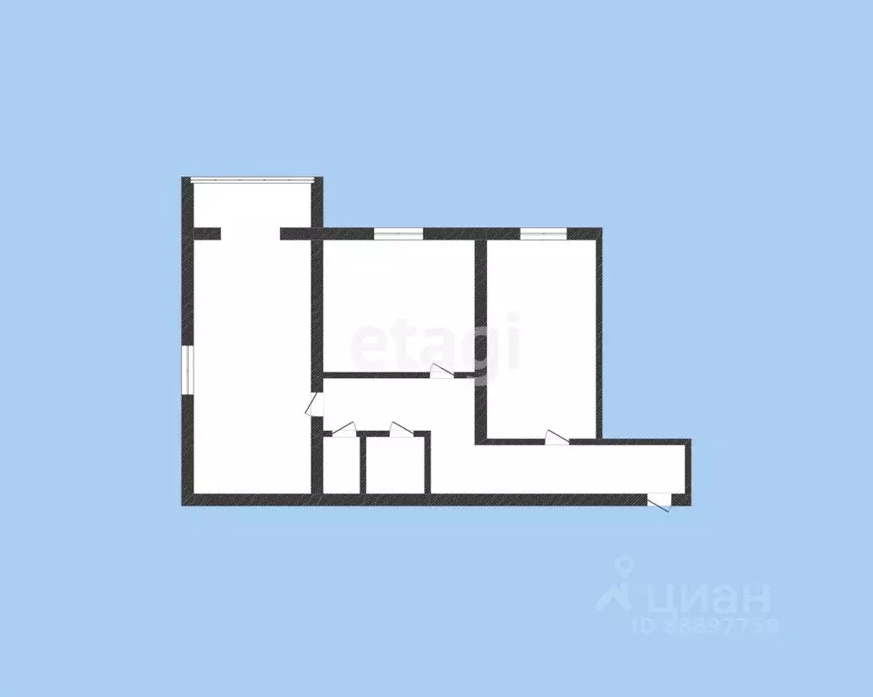 2-к кв. Карачаево-Черкесия, Черкесск ул. Космонавтов, 35Гк2 (93.4 м) - Фото 1