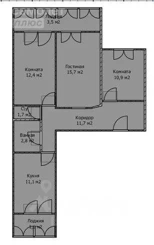 3-к кв. Башкортостан, Стерлитамак ул. Артема, 151 (71.4 м) - Фото 1